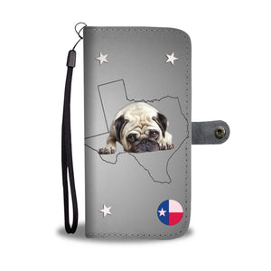 Lovely Pug Print Wallet Case- Free Shipping-TX State - Deruj.com