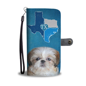 Cute Shih Tzu Print Wallet Case-Free Shipping-TX State - Deruj.com