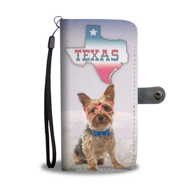 Cute Yorkshire terrier Print Wallet Case-Free Shipping-TX State - Deruj.com