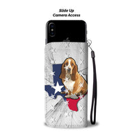 Basset Hound Dog Print Wallet Case-Free Shipping-TX State