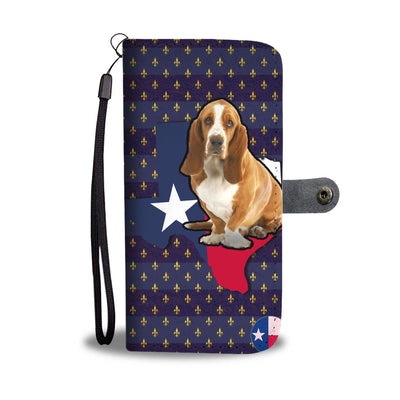 Cute Basset Hound Dog Print Wallet Case-Free Shipping-TX State - Deruj.com