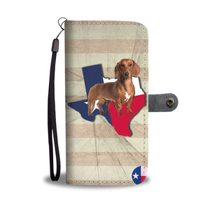Cute Dachshund Dog Print Wallet Case-Free Shipping-TX State - Deruj.com