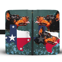 Doberman Pinscher Dog Vector Print Wallet Case-Free Shipping-TX State - Deruj.com