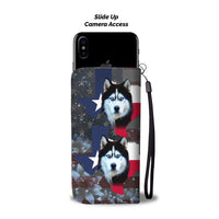 Siberian Husky Dog Print Wallet Case-Free Shipping-TX State - Deruj.com
