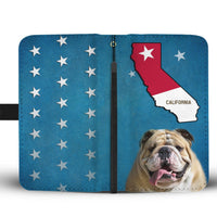 Bulldog Print Wallet Case-Free Shipping-CA State - Deruj.com