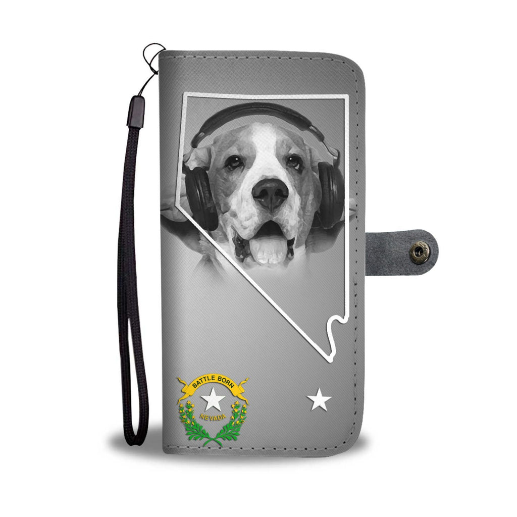 Beagle On White Print Wallet Case- Free Shipping-NV State - Deruj.com