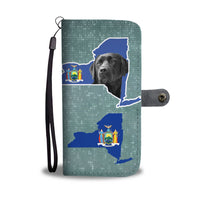 Black Labrador Dog Print Wallet Case-Free Shipping-NY State - Deruj.com