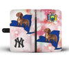 Cute Dachshund Dog Print Wallet Case-Free Shipping-NY State - Deruj.com