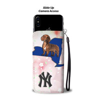 Cute Dachshund Dog Print Wallet Case-Free Shipping-NY State - Deruj.com