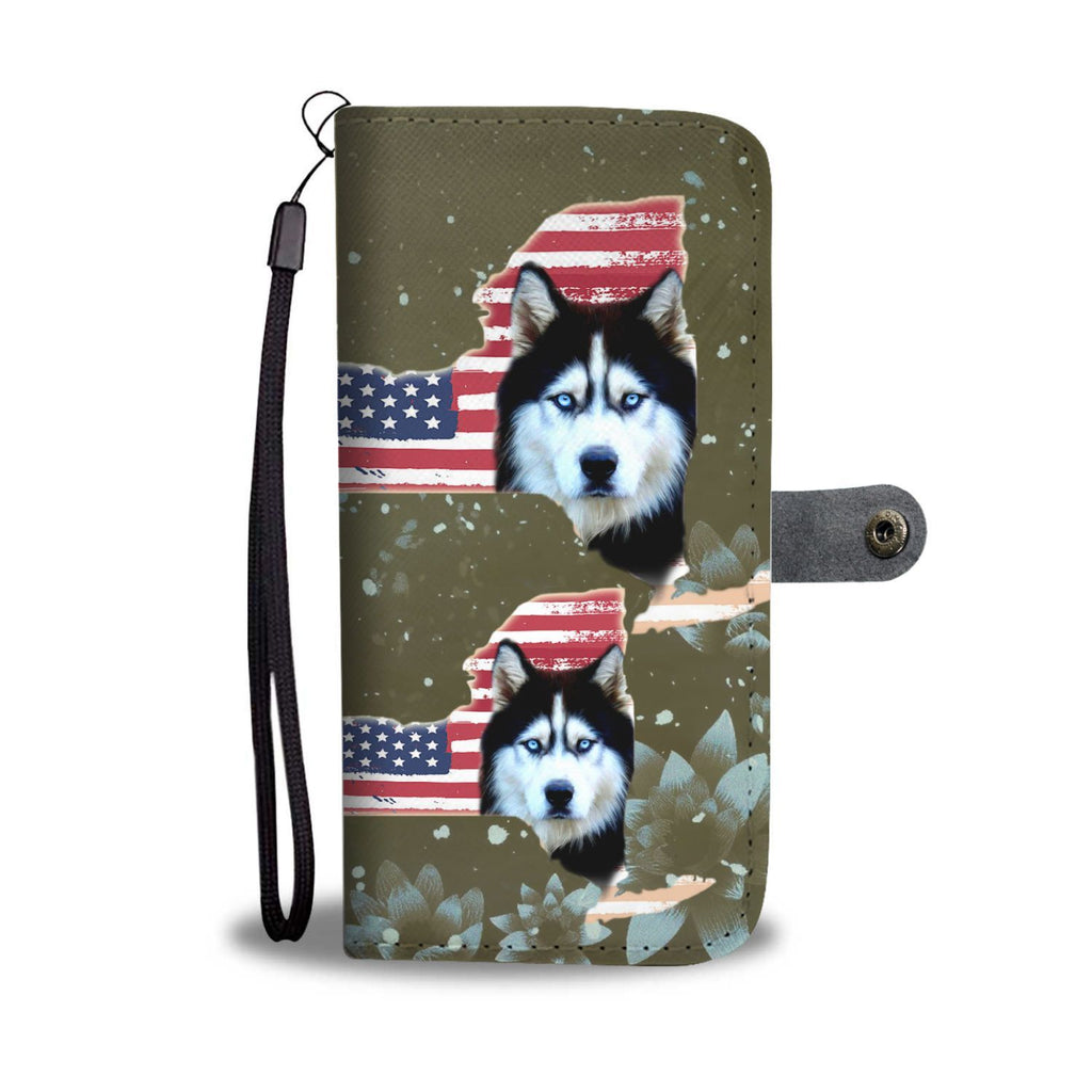Siberian Husky Dog Print Wallet Case-Free Shipping-NY State - Deruj.com