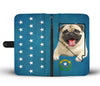 Pug Dog Print Wallet Case- Free Shipping-NV State - Deruj.com