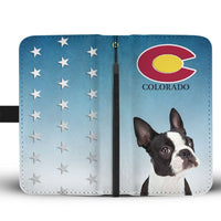Boston Terrier Print Wallet Case-Free Shipping-CO State - Deruj.com