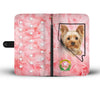 Yorkshire Terrier On Pink Print Wallet Case-Free Shipping- NV State - Deruj.com