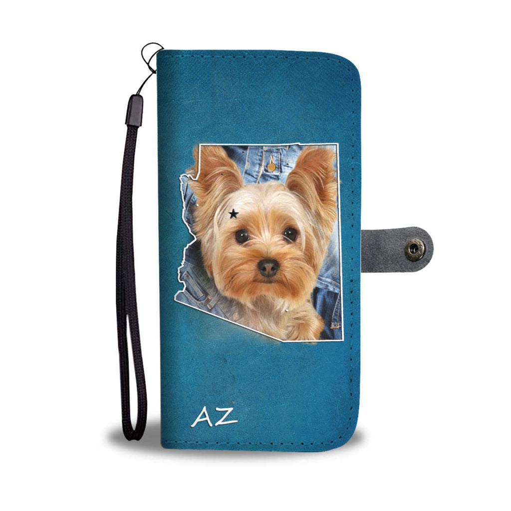 Cute Yorkshire Terrier Print Wallet Case-Free Shipping- AZ State - Deruj.com