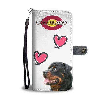 Rottweiler Print Wallet Case-Free Shipping-CO State - Deruj.com