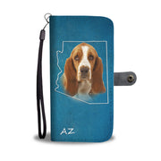 Cute Basset Hound Print Wallet Case- Free Shipping-AZ State - Deruj.com