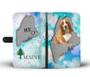 Basset Hound Dog Print Wallet Case-Free Shipping-ME State