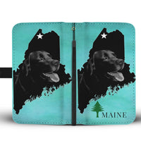 Black Labrador Dog Print Wallet Case-Free Shipping-ME State - Deruj.com