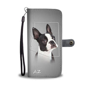 Cute Boston Terrier Print Wallet Case- Free Shipping- AZ State - Deruj.com