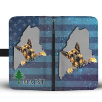 German Shepherd Dog Print Wallet Case-Free Shipping-ME State - Deruj.com