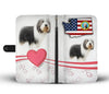 Bearded Collie Print Wallet Case-Free Shipping-WA State - Deruj.com