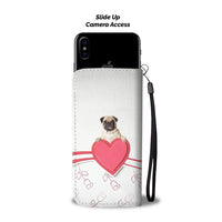 Cute Pug Dog Print Wallet Case-Free Shipping-WA State - Deruj.com