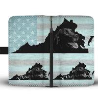 Black Labrador Dog Print Wallet Case-Free Shipping-VA State - Deruj.com