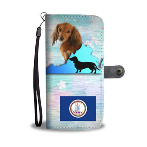 Dachshund Dog Print Wallet Case-Free Shipping-VA State - Deruj.com