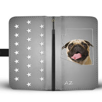 Pug Dog Print Wallet Case- Free Shipping-AZ State - Deruj.com