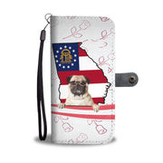 Pug Dog Print Wallet Case-Free Shipping-GA State - Deruj.com
