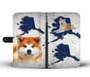 Akita Dog Print Wallet Case-Free Shipping-AK State - Deruj.com