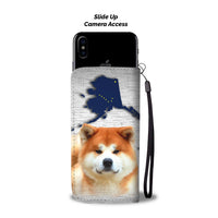 Akita Dog Print Wallet Case-Free Shipping-AK State - Deruj.com