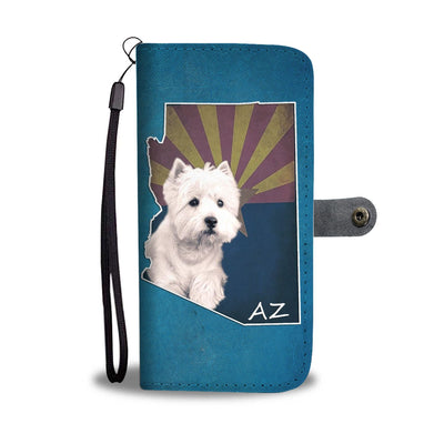 Cute Westie Print Wallet Case-Free Shipping- AZ State - Deruj.com