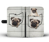 Cute Pug Print Wallet Case-Free Shipping-OH State - Deruj.com