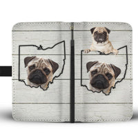Cute Pug Print Wallet Case-Free Shipping-OH State - Deruj.com