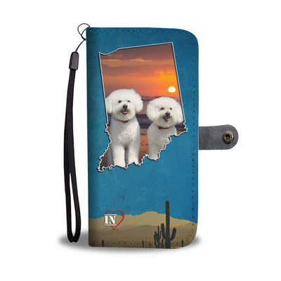 Lovely Bichon Frise Print Wallet Case-Free Shipping- IN State - Deruj.com