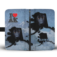 Black German Shepherd Dog Print Wallet Case-Free Shipping-AK State - Deruj.com