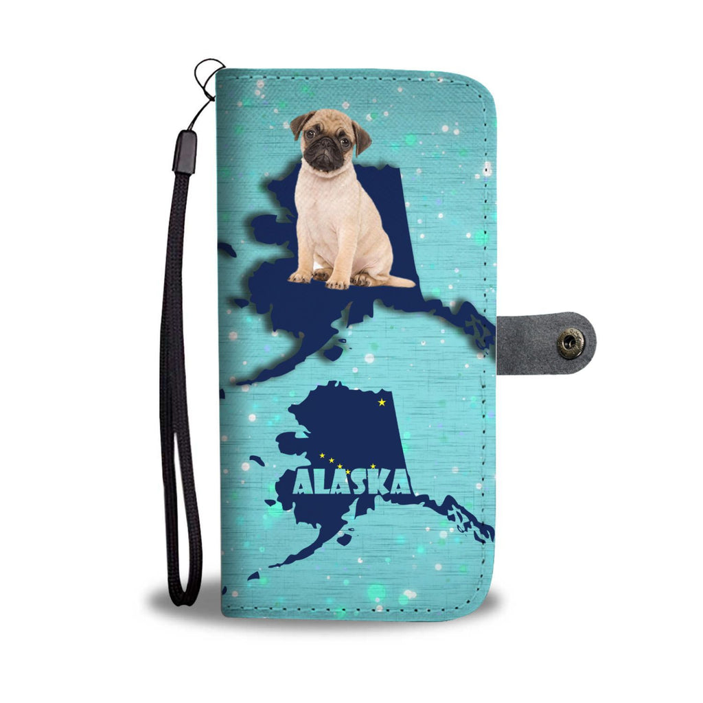 Cute Pug Dog Print Wallet Case-Free Shipping-AK State - Deruj.com