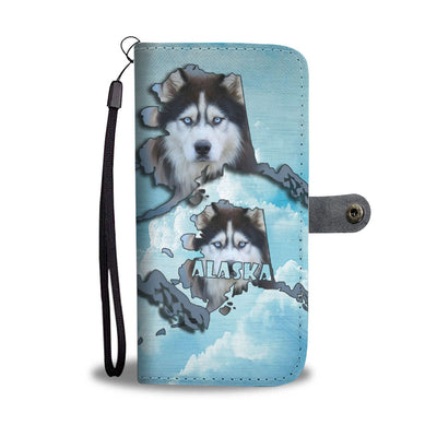 Siberian Husky Dog Print Wallet Case-Free Shipping-AK State - Deruj.com