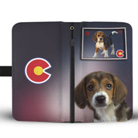 Cute Beagle Print Wallet Case-Free Shipping-CO State - Deruj.com