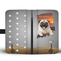 Cute Pug Print Wallet Case-Free Shipping-IN State - Deruj.com