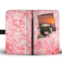 Lovely Pug Print Wallet Case- Free Shipping-IN State - Deruj.com
