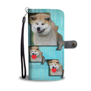 Akita Dog Print Wallet Case-Free Shipping-MO State - Deruj.com