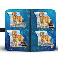 Golden Retriever Print Limited Edition Wallet Case-Free Shipping-MO State - Deruj.com