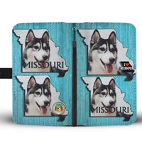 Siberian Husky Print Wallet Case-Free Shipping-MO State - Deruj.com