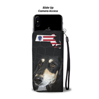 Black Saluki Dog Print Wallet Case-Free Shipping-MA State - Deruj.com