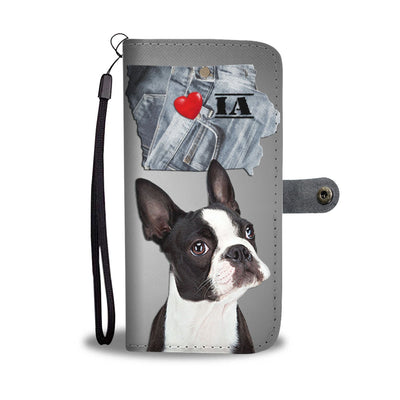 Cute Boston Terrier Print Wallet Case- Free Shipping-IA State - Deruj.com