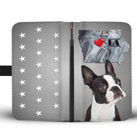Cute Boston Terrier Print Wallet Case- Free Shipping-IA State - Deruj.com