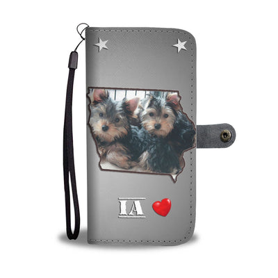Lovely Yorkshire Terrier Print Wallet Case-Free Shipping- IA State - Deruj.com