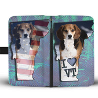 Beagle Dog Print Wallet Case-Free Shipping-VT State - Deruj.com